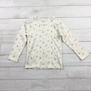 Jamie Kay Floral Long Sleeve Top Cream Ivory NWT 6